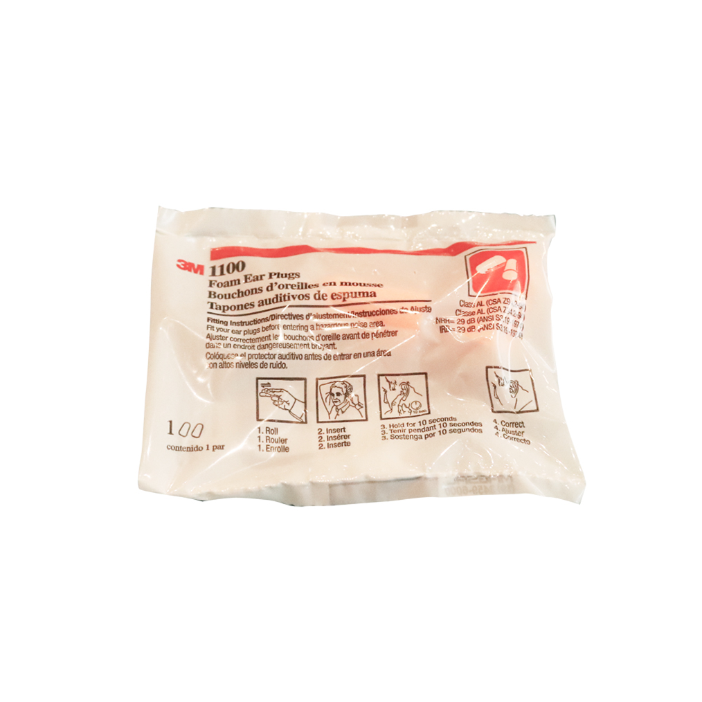 3M Foam Earplugs 1100 Uncorded